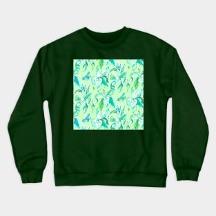 Green Butterfly Garden Crewneck Sweatshirt